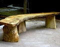 Large rustic austrian pine bench